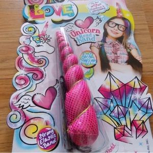 One Love Unicorn Headband Head Band Costume Accessory Metallic Pink New Ja-Ru